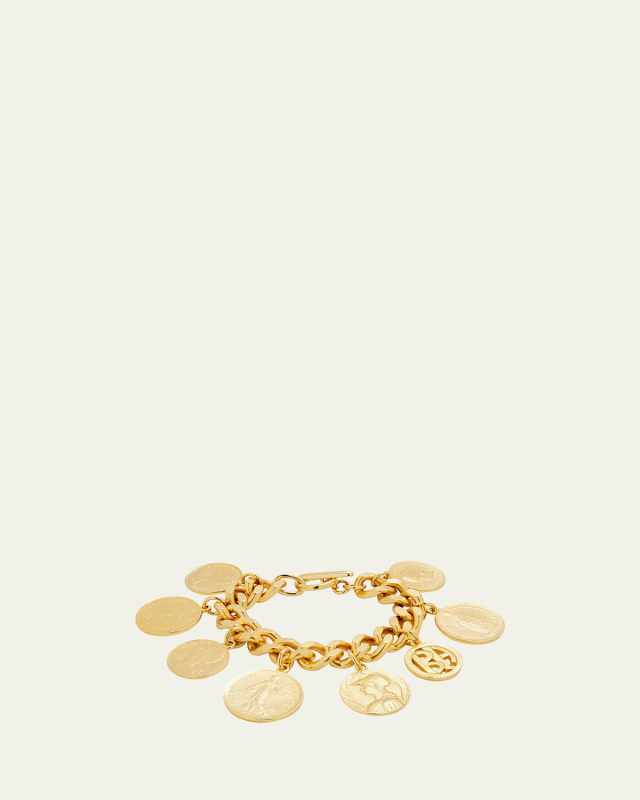 Chain-Link Coin Drop Bracelet